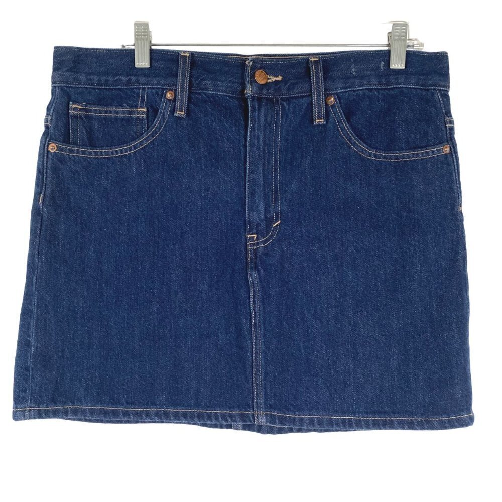 Madewell Rigid Denim Straight Mini Skirt Size 30 Dupree Wash Blue NWT SS-1451